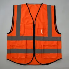 Сигнальный светоотражающий жилет-Размер S M L XL XXL 3XL 4XL 5XL-Lime оранжевый