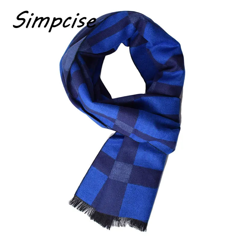 Latest style Design Fashion Men Double sided scarf Brand Winter Long Wool scarves Shawl A3A18912 mens snood scarf
