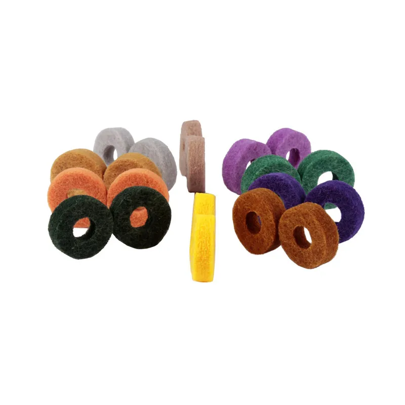 

SLADE 20 PC Colorful Drum Accessory Kit Percussion Kit Cymbal Felt Pad Protection Effect for the Drum Shelf Felt Slice Cymbals