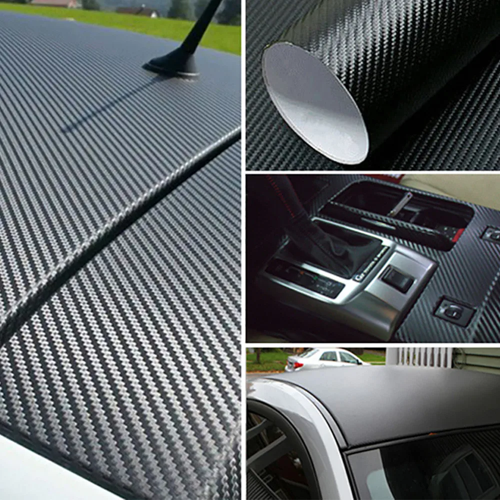

3D Carbon Sticker 127X30cm Fiber Vinyl Car Wrap Sheet Roll Film Car stickers and Decals Motorcycle Car Styling Accessories YJJ3