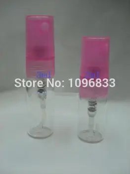 

2CC 2ML Glass Spray Bottle, Small Perfume Vial, Glass Perfume Pink Atomizer, Perfume Sample Bottle, Glass Atomizer, 50pcs/Lot