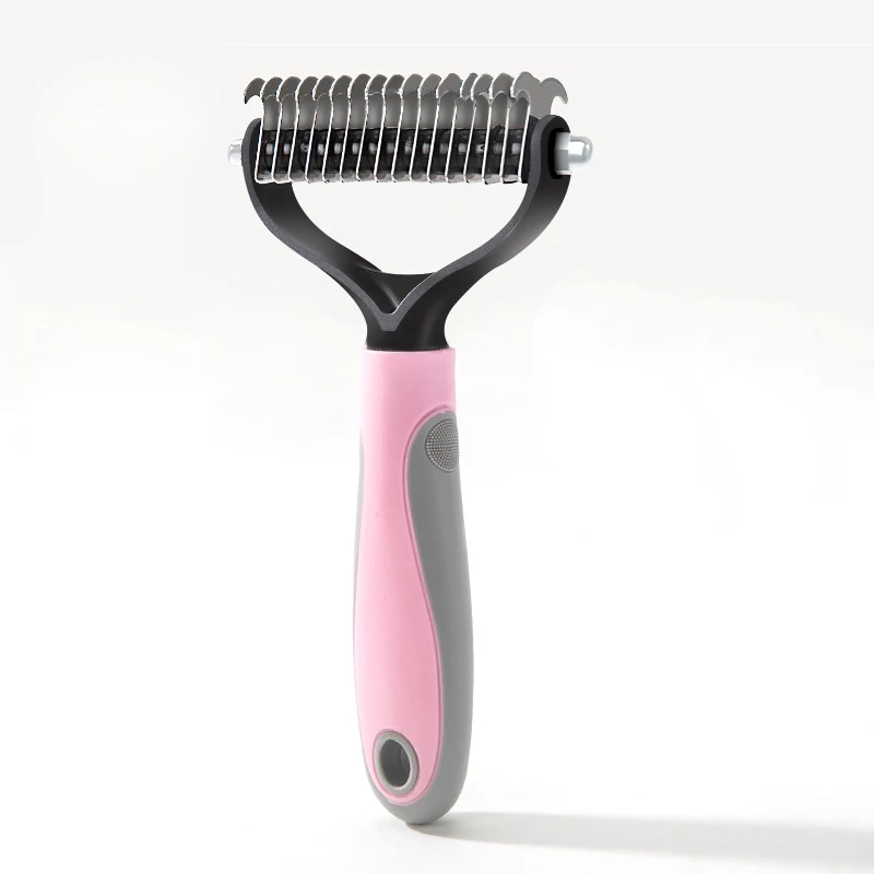 

Pet Dog Cat Comb Fur Cutter Rake Trimming Brush Grooming Tools Hair Remover Comb Matted Long Hair Curly Cat Supplies for Animals