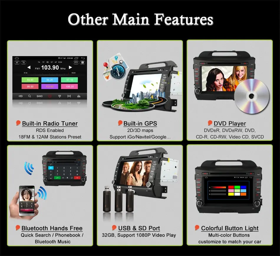 Excellent Ownice C500 Android 6.0 Octa 8 Core car dvd player FOR KIA sportage r 2011 - 2015 gps navi 2 din wifi 4G 2GB RAM 32GB ROM 14