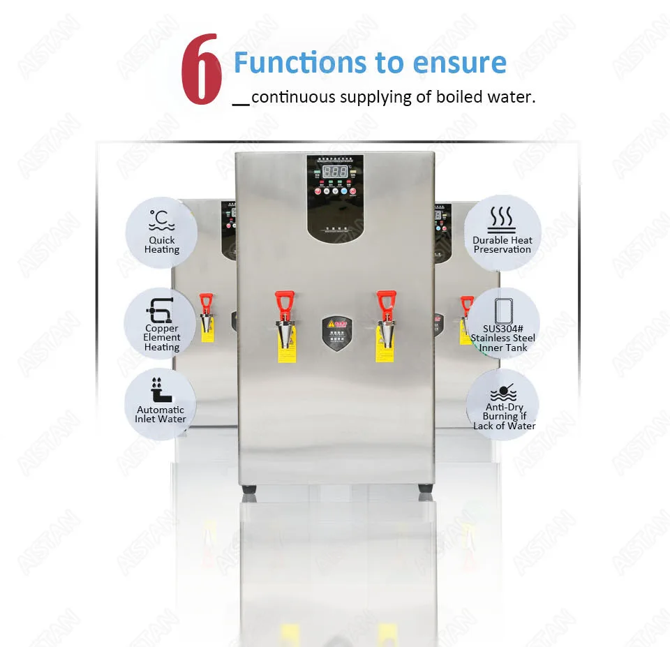 KW30L гостиничное ресторанное оборудование из нержавеющей стали Шаг воды котел коммерческий питьевой горячей кипячение воды машина