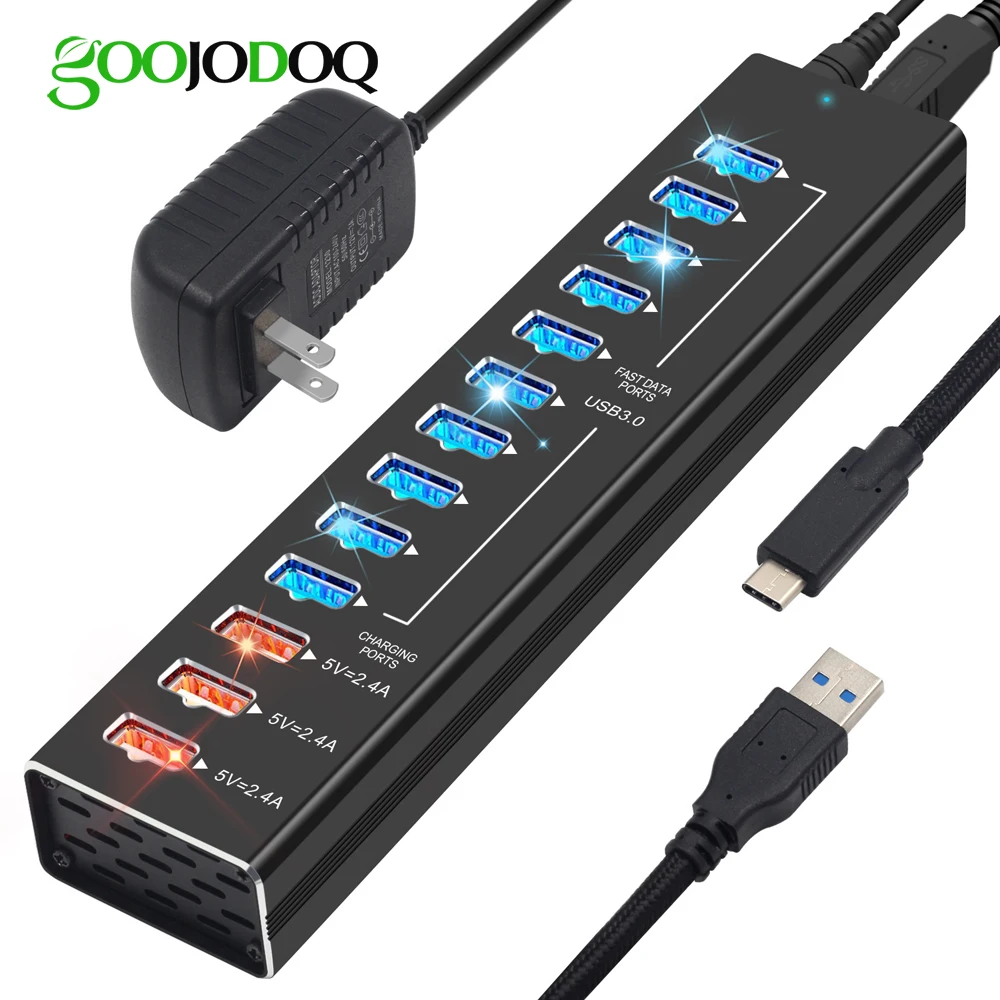 Usb hub charger 3 0 usb c hub high speed multi usb splitter 5v 2 4a 
