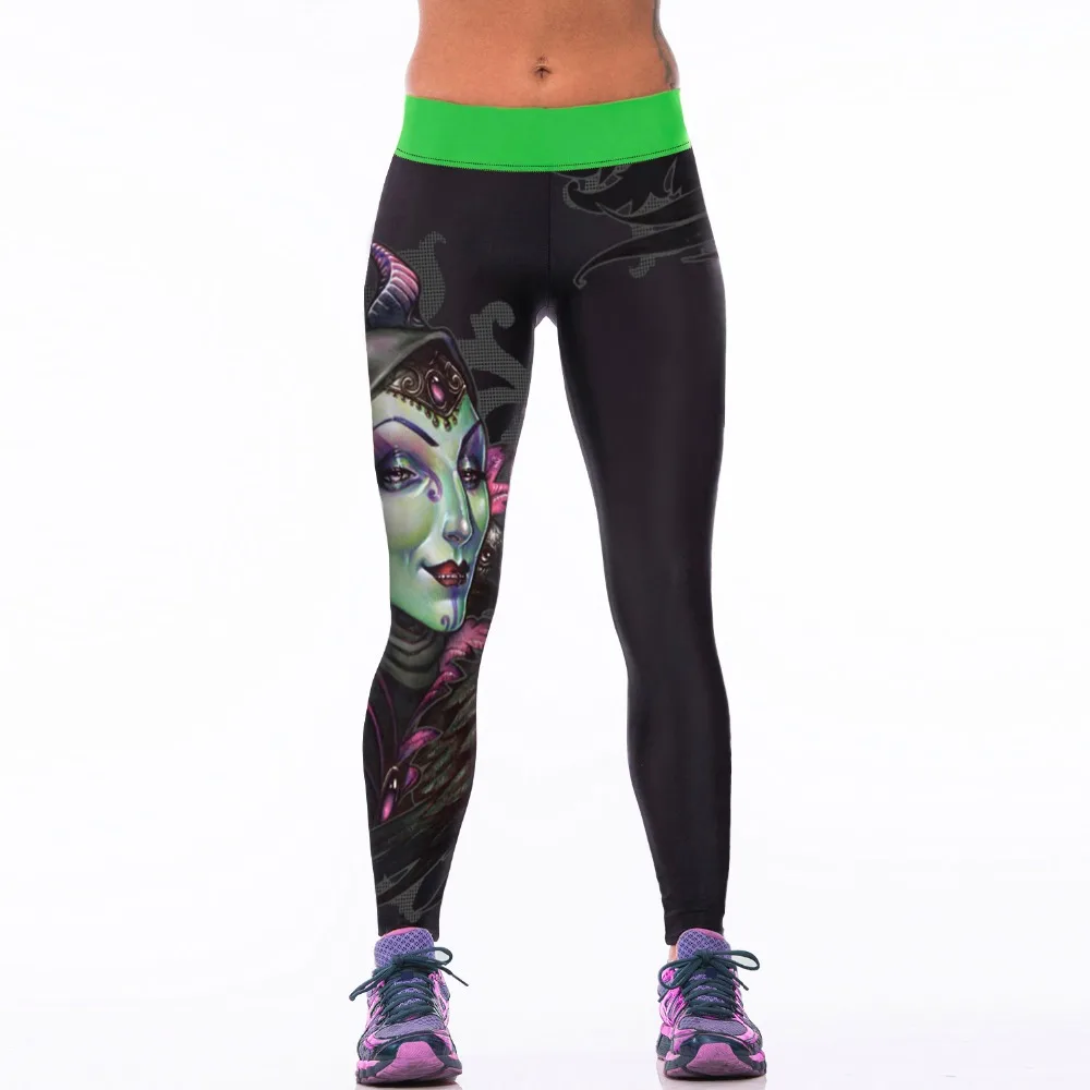 New 009 Sexy Girl Jogging Leggings Comics Witch Cavel witchcraft Prints High Waist font b Running