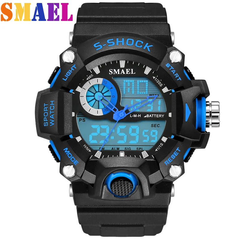 Цифровые часы для мужчин G стиль спортивные для мужчин s светодио дный светодиодный цифровой Военная Униформа спортивные часы