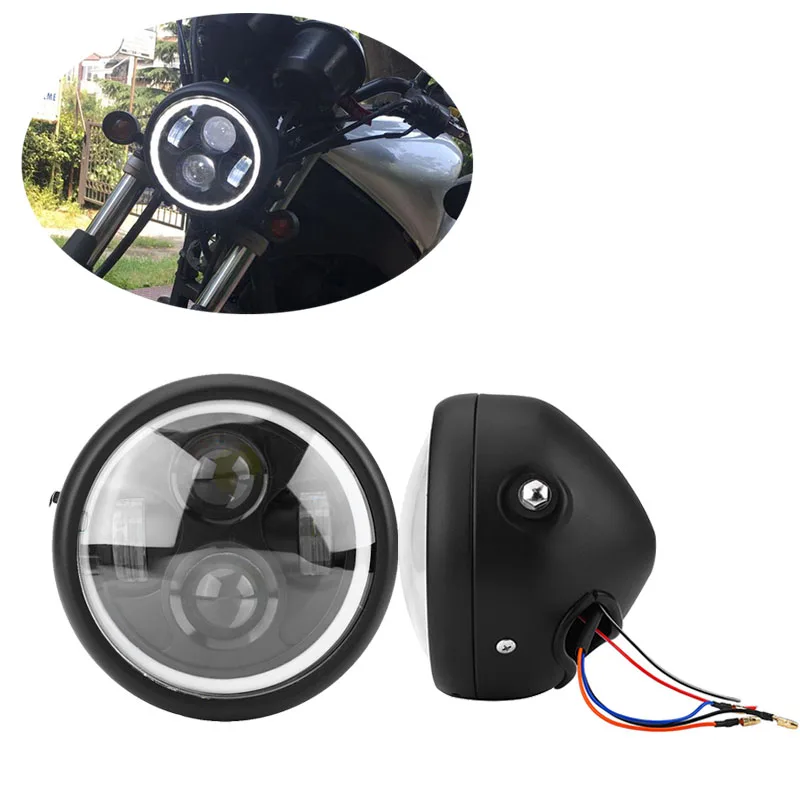 

Motorcycle Front Headlight High Low Beam LED HeadLight Lamp For Honda Shadow 1100 ACE1100 750 Yamaha Suzuki Kawasaki