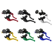 Universal CNC 22mm Motorcycle Brake Clutch Levers Master Cylinder Reservoir Set For Honda Suzuki Kawasaki Yamaha D10 цена Universal CNC 22mm Motorcycle Brake Clutch Levers Master Cylinder Reservoir Set For Honda Suzuki Kawasaki Yamaha D10 цены онлайн