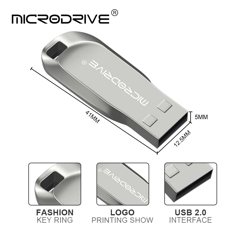 USB флеш-накопитель металлический usb накопитель 8 ГБ 16 ГБ флеш-накопитель USB2.0 флеш-накопитель 32 Гб 64 Гб 128 Гб Водонепроницаемый флеш-накопитель usb