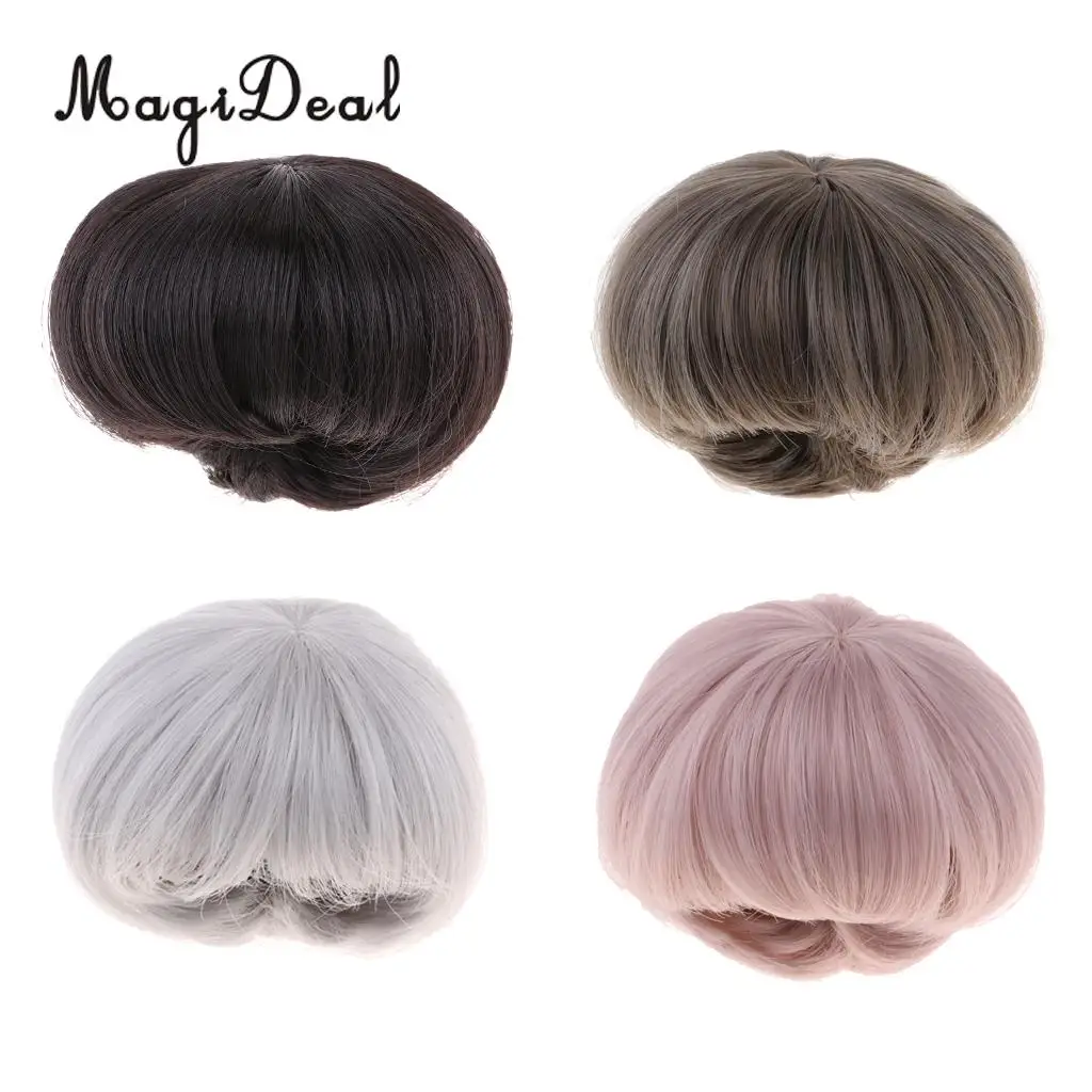 1/3 BJD Stylish High-temperature Wire Curly Hair Wigs Short Hairpiece For Dollfie for Uncle Male Doll Making Supplies Accessory
