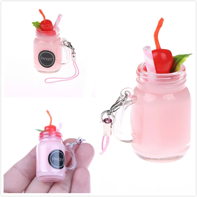 

Mini Milk Tea Cup DIY Miniature Dollhouse Kitchen Room Food Drink Cup Pendant Dolls Accessories