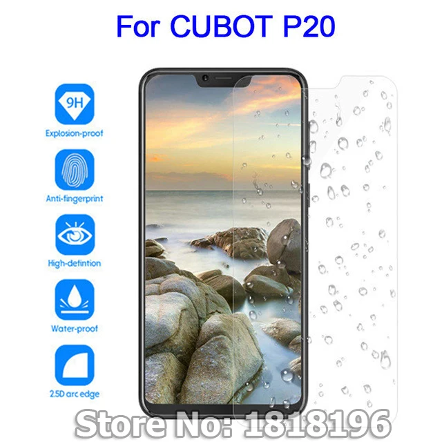 

for Cubot P20 6.18 Tempered Glass Explosion-proof Protective Smartphone Film Screen Protector For Cubot P20 4G Glass Case cover