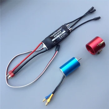 

1SET RC Boat Power Kit 2S-3S Water Cooled Two Way 40A Brushless ESC+2440 Motor+Water Sleeve DIY Assembly