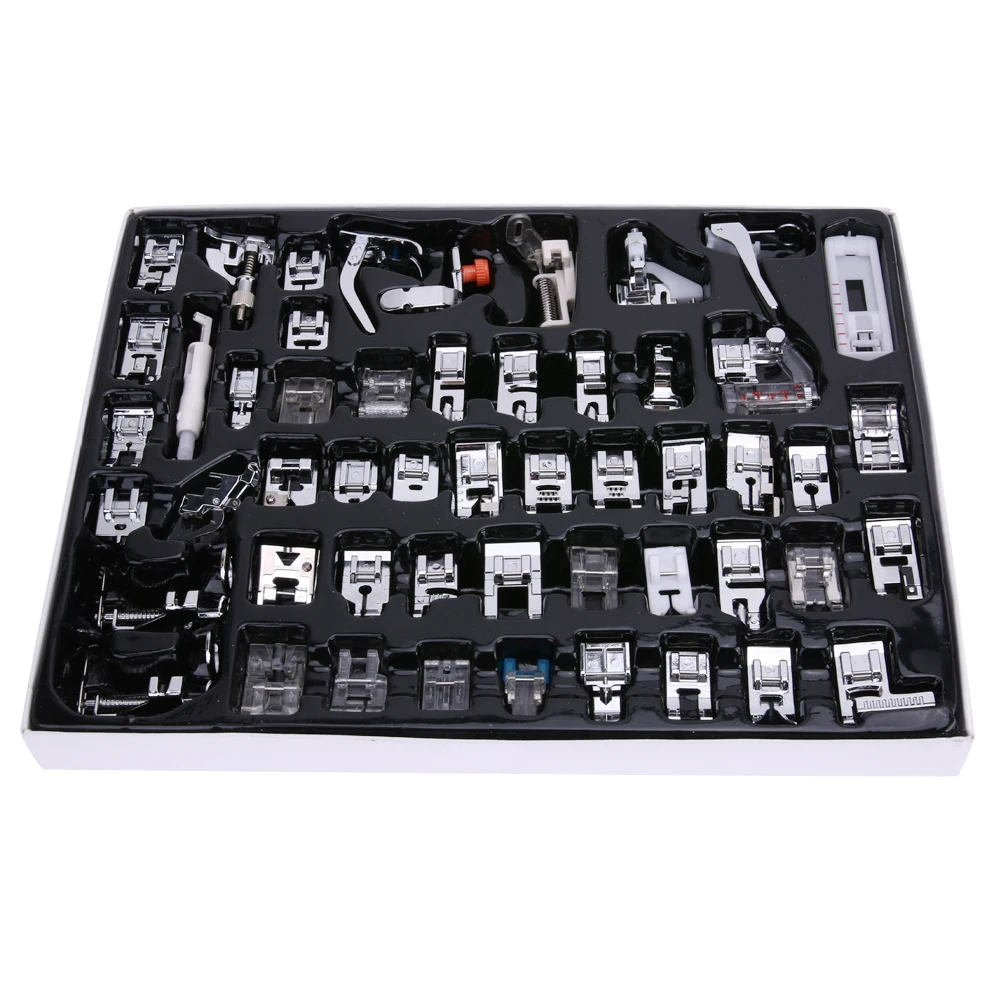 

52PCS/Set Sewing Machine Foot Domestic Sewing Machine Foot Feet Snap On Sewing Tools Accessory For Brother Singer Janom