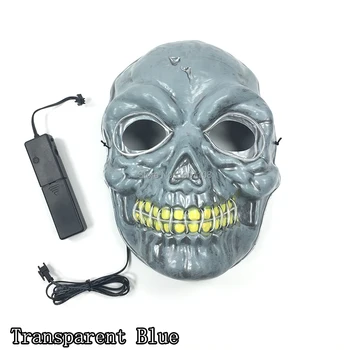 

Neon Light Halloween mask ghost Slit mouth light up glowing EL wire Cute mask Fashion Costume mask for birthday party Decoration