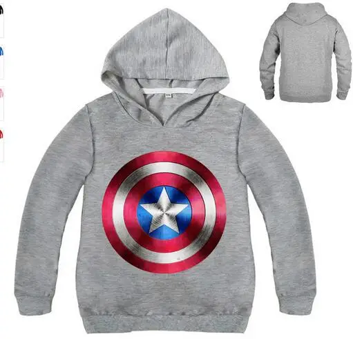

Captain America Tops Hoodies Kids Boy Clothes Cartoon Print Kids Coat Baby Girls Top Tees Sweater Kids Outwear Children Clothin