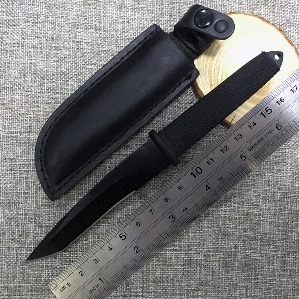 J&J SWHRT7T Hunting Tactical rescue ABS Handle Fixed blade Knife 5Cr15