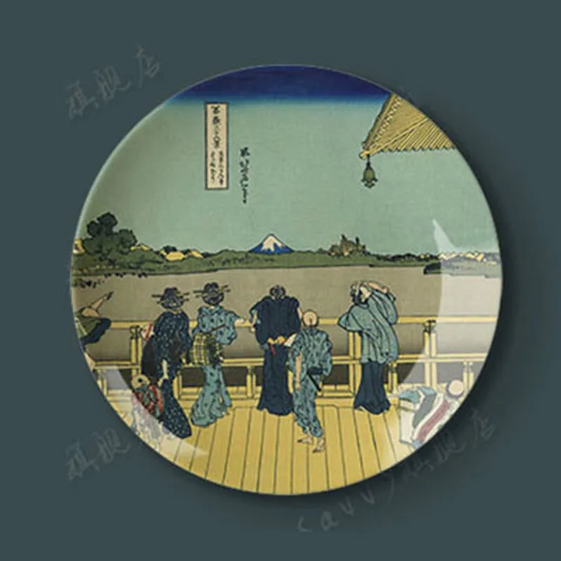 10 дюймов Fu Yue 30 6 видов Hokusai праздничный день декоративная тарелка подвесная
