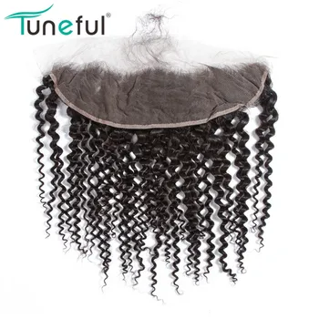 

Tuneful 13x4 Ear To Ear Lace Frontal Closure Malaysian Curly Remy Human Hair Pre Plucked Natural Hairline With Baby Hair