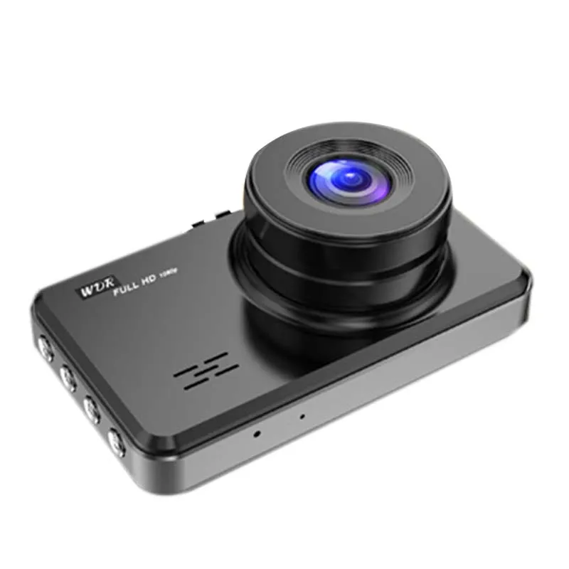 Одна запись Dash Cam Fhd 1080 P 3,0 дюймов ЖК-экран приборной панели камеры автомобиля вождения рекордер с широкоугольным углом 140 градусов, Wdr, G-Se
