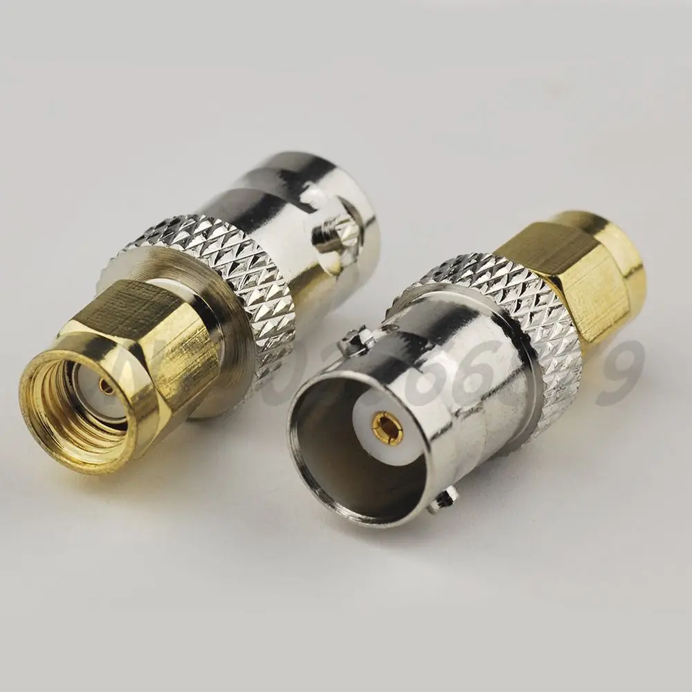 

10pcs RF electrical BNC-SMA Adapter BNC Jack to RP-SMA Plug(Female pin) straight