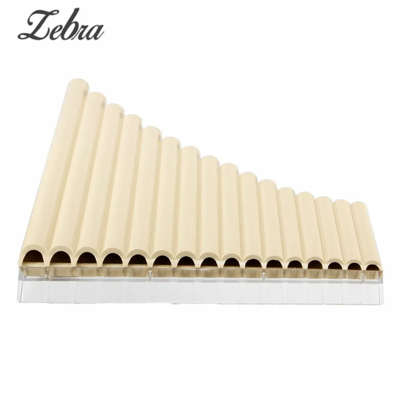 

Zebra 16 Tube Eco-friendly Resin C tone Pan Flute Easy Learning Woodwind Musical Instruments