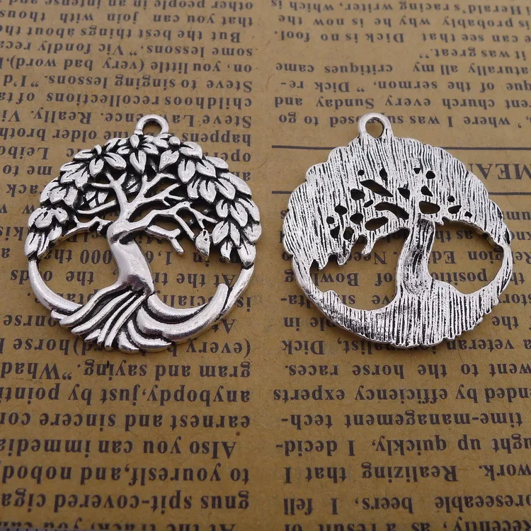 

IEVUS 3 pcs 30*33mm Antique Silver charm Tree of life charms pandent for jewelry making DIY bracelet necklace