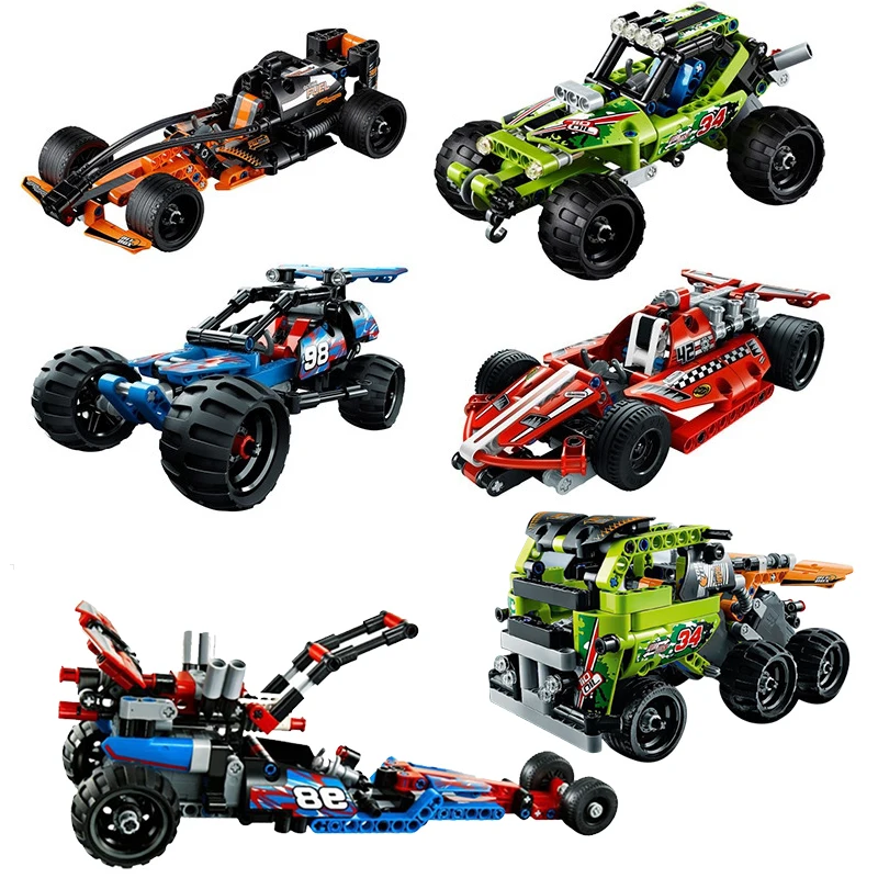 

Assemble Sports car Racing Technology car Fit Deformation compatible legoinglys Building Blocks model toys for children gift