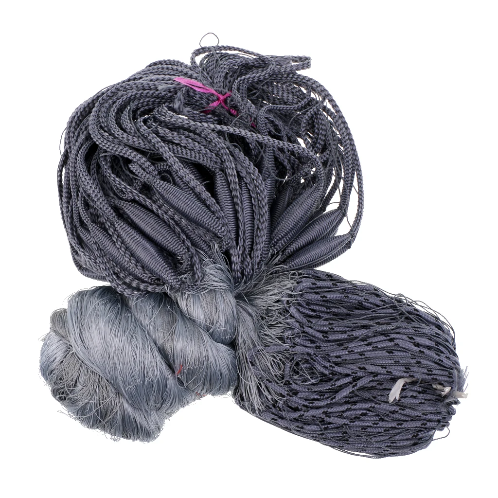 Fisherman 4x4 cm Mesh Hole Fishing Fish Gill Net Gillnet Fishing Net Baits Cast Mesh Trap Fishing Trap Gray