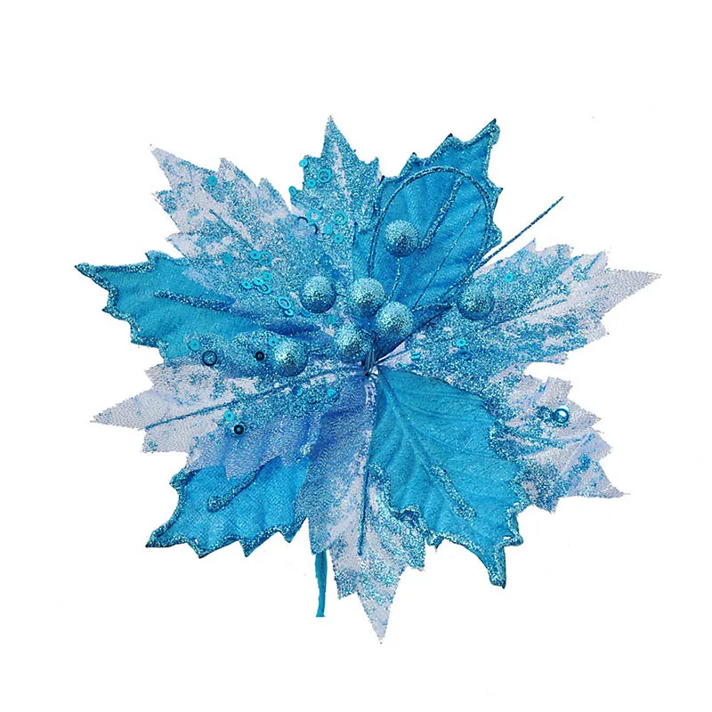 22CM-Glitter-Chic-Christmas-Tree-Artificial-Flower-Butterfly-Ornaments-Hanging-Ornament-Decorations-Flower-New-Year-Party-MR0132 (3)