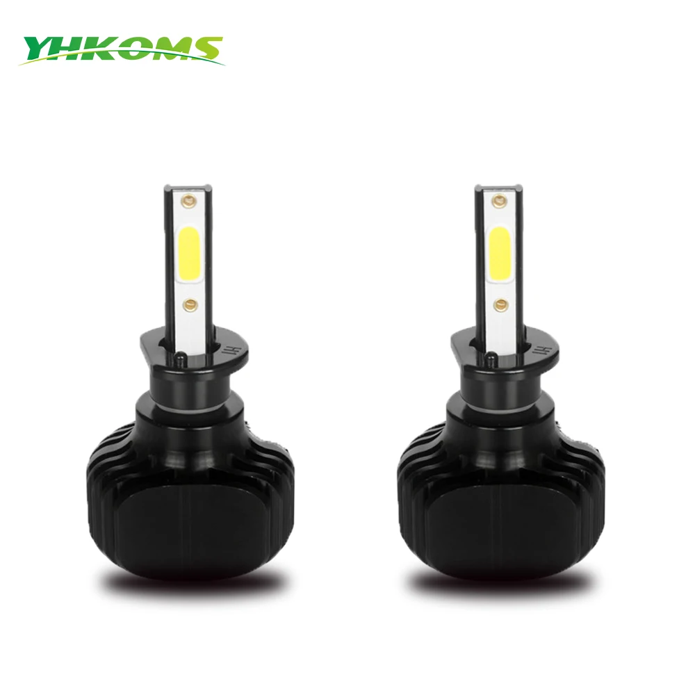 YHKOMS H1 светодиодный авто лампы H3 H7 H8 H9 H11 9005 9006 HB3 Hb4 880 881 H27 фар Светодиодный D2S D1S 60 Вт 6000LM COB диод авто светодиодные лампы 12 В