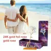 Romantic Galaxy Rose Flower with Love Base Stand Gift For Friends Valentines Birthdays Wedding  Anniversary Mother's day ► Photo 2/6