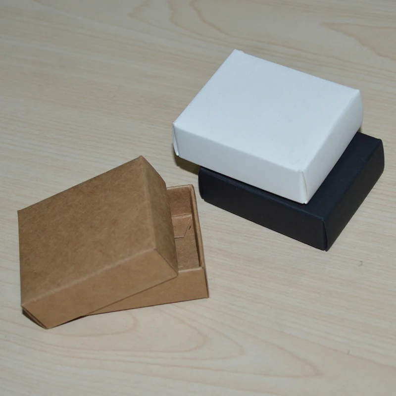10 шт 10 размер подарочная картонная коробка с крышкой белая черная Маленькая Подарочная коробка для упаковки большая крафт Подарочная бумажная коробка упаковка для печенья