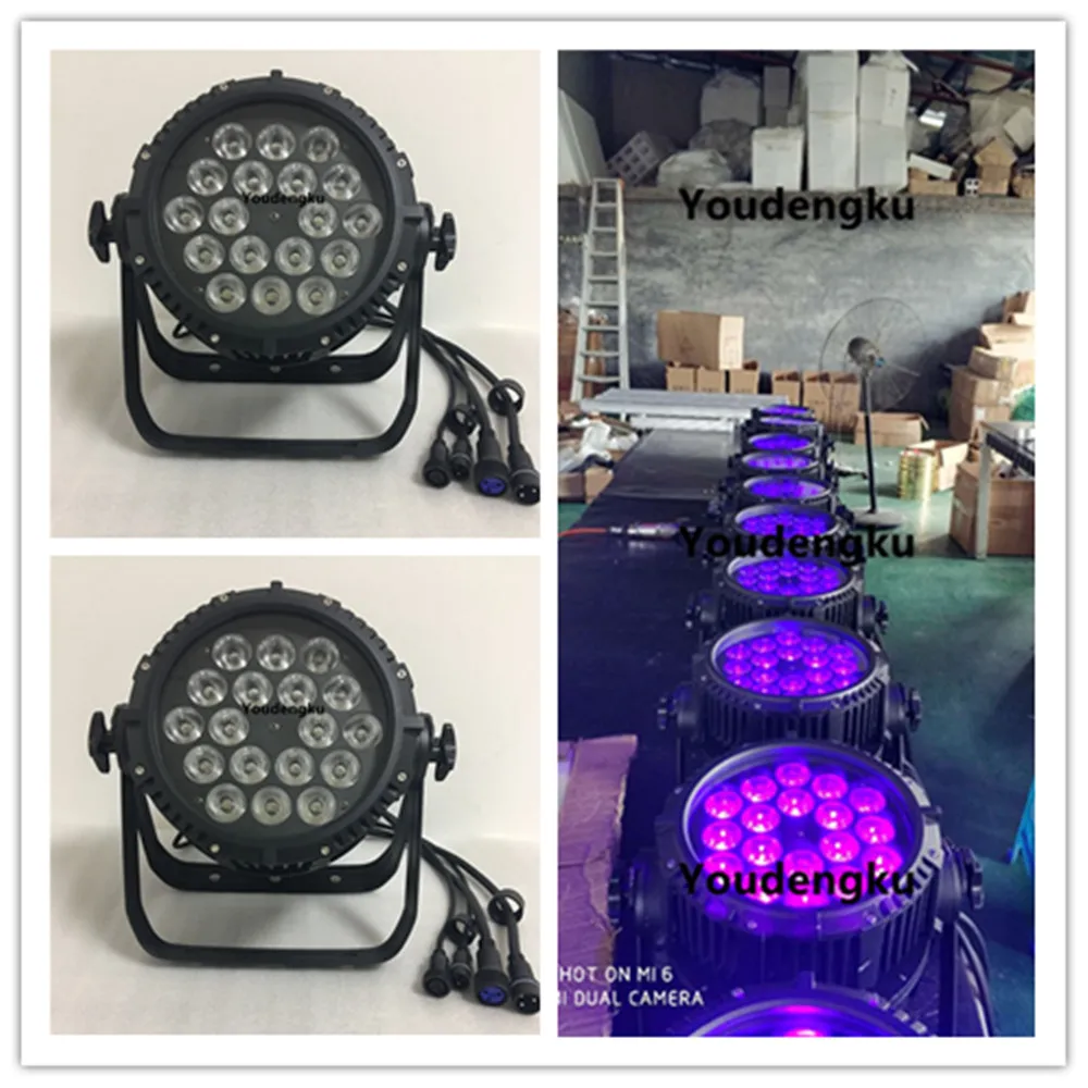 

Водонепроницаесветильник светодиодная ламсветильник Dmx 18x18 Вт RGBWA + UV 6 в 1, 12 шт.