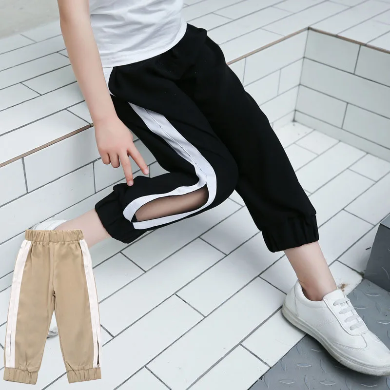 chiffon big kids girls pants spring summer 2018 sports elastic waist ...