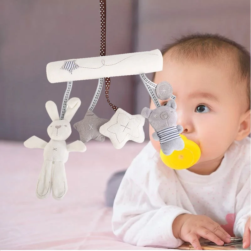 

Babyfond Multi-Functional Musical Toy Rabbit Baby Music Car Hanging Bed Seat Hanger Plush Pendant Toy newborn baby toys