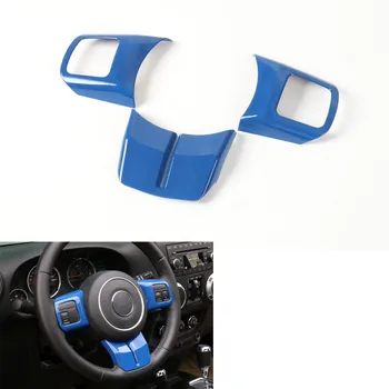 

ABS Car Steering Wheel Trim Cover Sticker Styling Fit For Jeep Patriot Compass Wrangler 2011-2016 Car-covers Accessory
