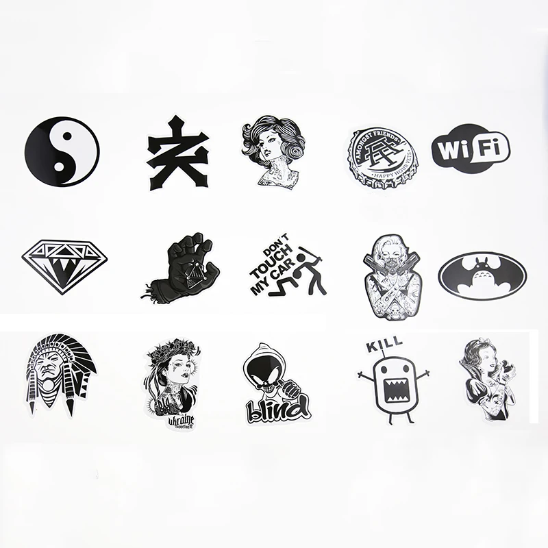 60 Pcs Mixed Funny Cartoon Stickers Luggage Laptop Car Styling