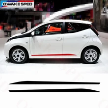Decalque lateral para porta de carro, decalque em vinil para toyota aygo 2015-2019