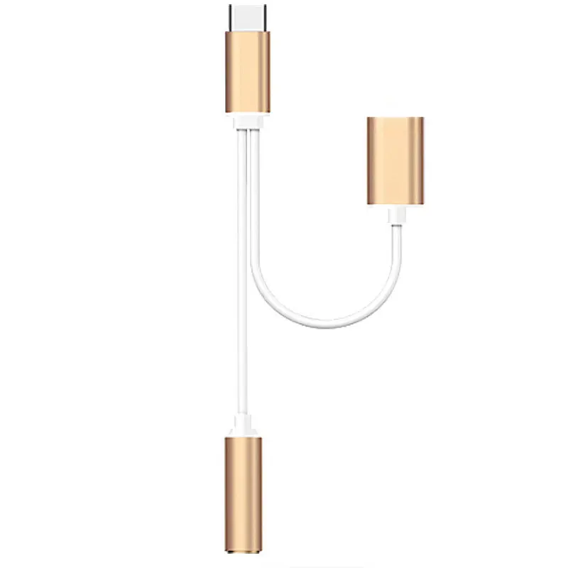 AHHROOU USB-C кабель Тип usb C до 3,5 мм аудио разъем для наушников кабель, адаптер для зарядки для Letv 2/Xiaomi Mi6/huawei Коврики 10 Pro