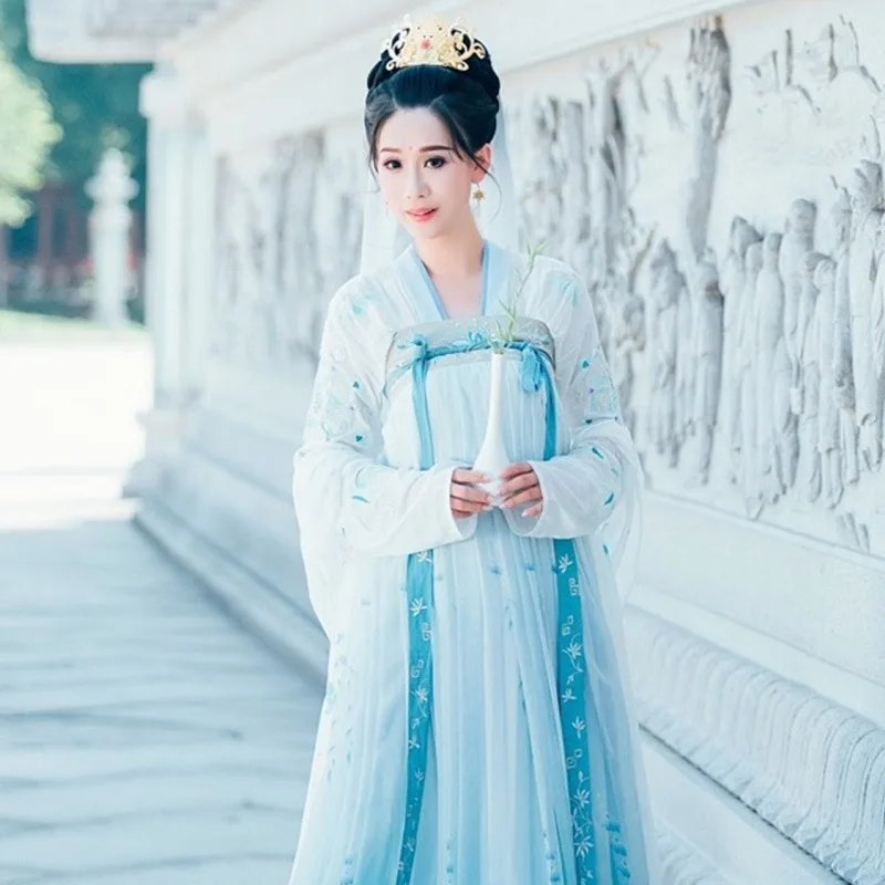 Летнее женское китайское платье hanfu, китайский древний костюм, традиционное женское платье hanfu и костюм для девочек