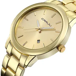 Новое поступление высокое качество женское платье часы crrju Элитный бренд Часы из нержавейки мода подарок наручные часы Для мужчин Наручные