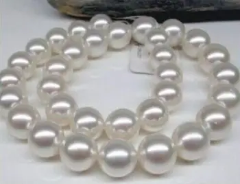 

free shipping >>>>11-10MM SOUTH SEA WHITE PEARL NECKLACE 14K