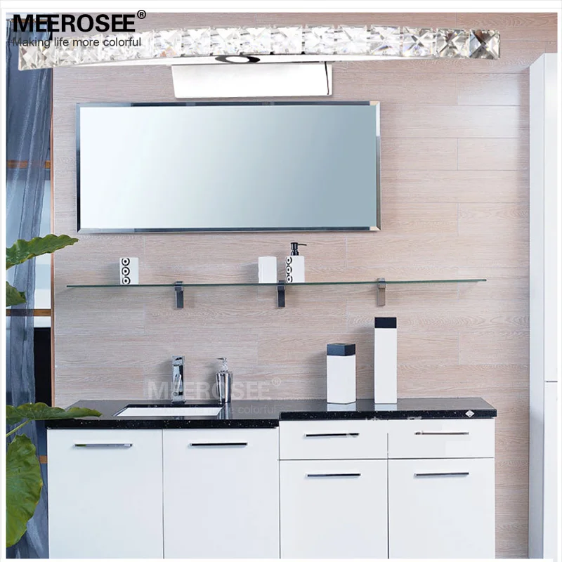 Современные светодиодный настенное бра Cristal свет светодиодный зеркало лампа Нержавеющая сталь освещения для Ванная комната Home Decor MD81539