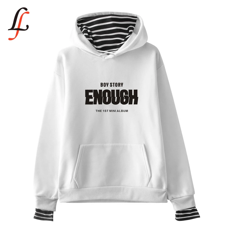 

Off White Hoodies Women Men Fake two pieces Boystory Print Red White Sweatshirt Kpop Tops Casual Pullover Streetwear Moletom