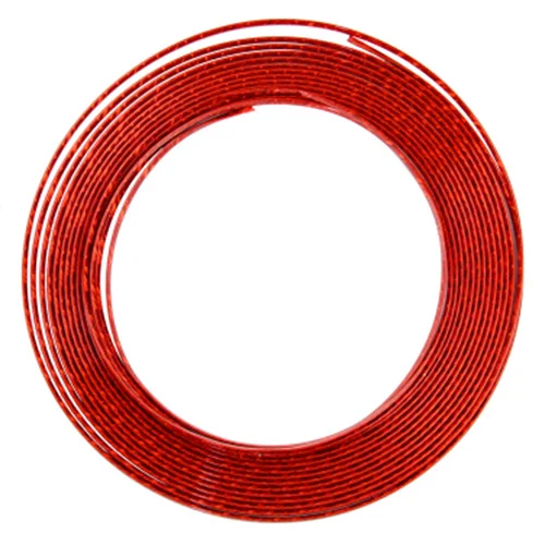 

7mm 13M Profile Chrome Bumpers Adhesive Strip For Auto Exterior Red