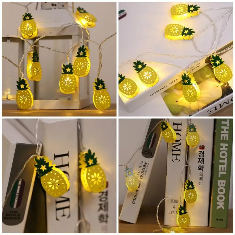 Гладить Art в форме ананаса свет светодио дный Строка Light для украшения комнаты фестиваль вечерние свадебные Home Decor Рождество свет шнура