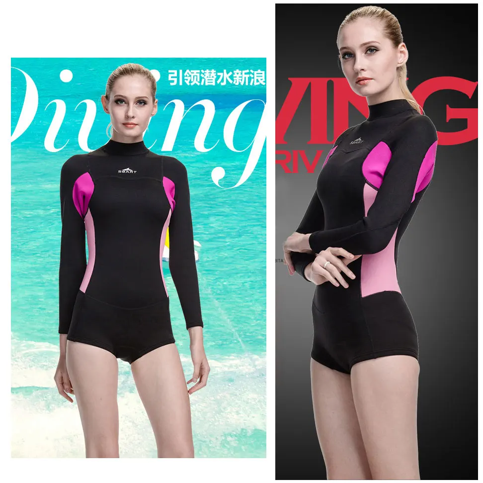 812-3-Sex-Women-Wetsuits-One-piece-Wetsuit-Surfing-Diving-Beach-2mm-Neoprene-Premium