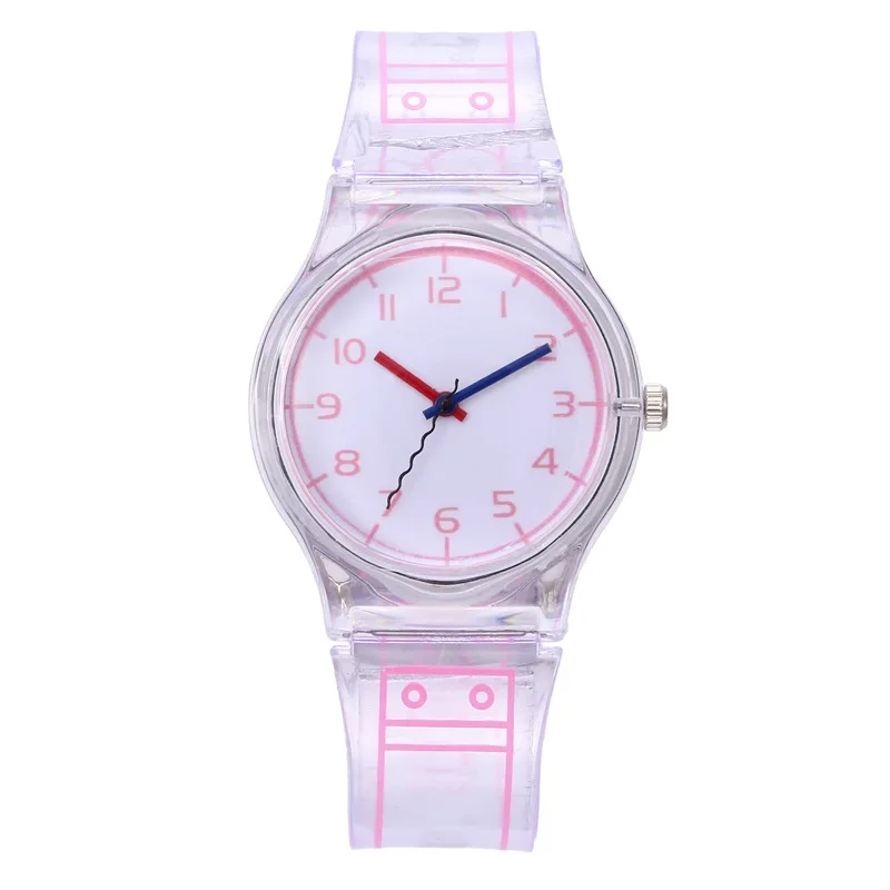 

8SEASONS Silicone Transparent Comic Style Quartz Watches Women Ladies Sport Watch Simple Watch Summer Trendy Dropshipping 1 PC